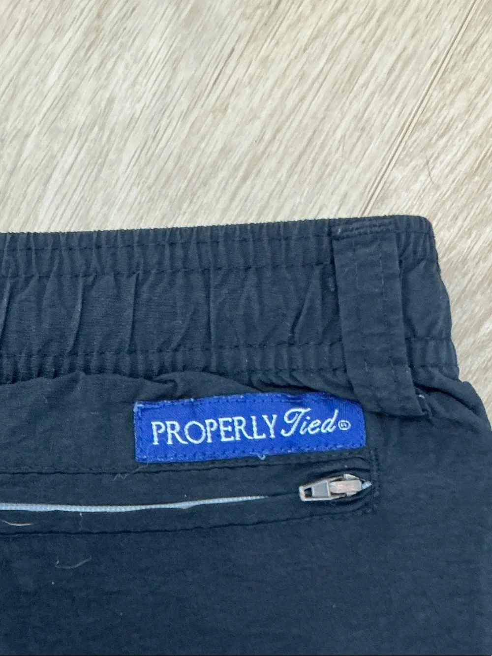 Properly Tied Kids' Black Swim Trunks